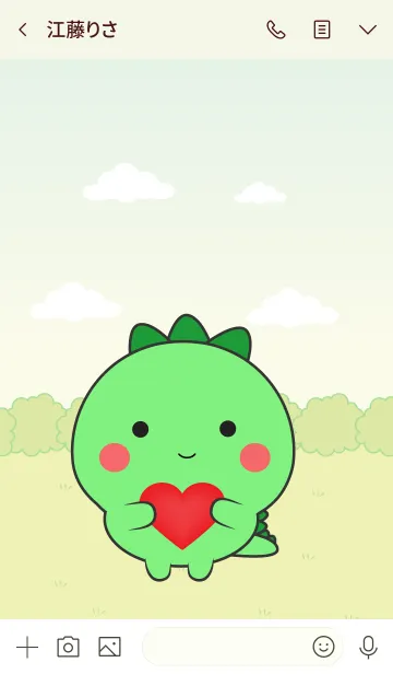 [LINE着せ替え] Mini Lovely Dinosaur Theme (jp)の画像3