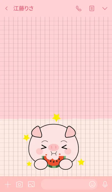 [LINE着せ替え] Minamal Pig Theme (jp)の画像3
