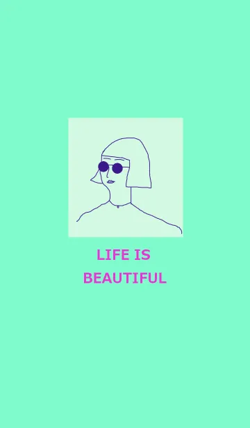 [LINE着せ替え] LIFE IS BEAUTIFUL =mint pink=の画像1