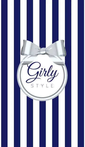 [LINE着せ替え] Girly Style-SILVERStripes5の画像1