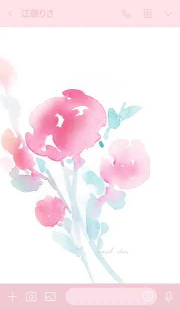 [LINE着せ替え] Watercolor-flower4の画像3