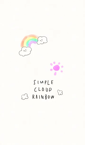 [LINE着せ替え] シンプル くも 虹の画像1