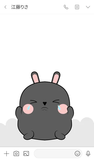 [LINE着せ替え] Love Cute Cute Black Rabbit (jp)の画像3