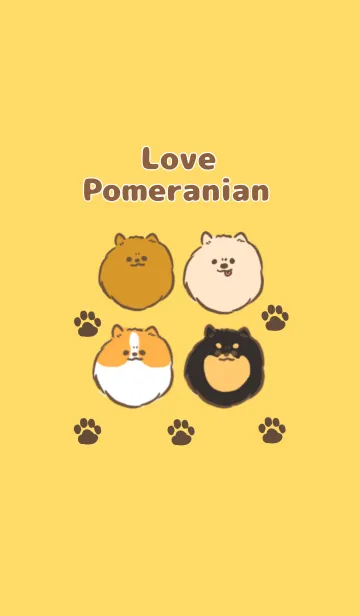 Loveポメラニアン着せ替えのLINE着せ替え