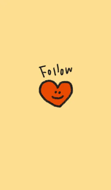 [LINE着せ替え] Follow Your Heart. Simple Heart Doodleの画像1