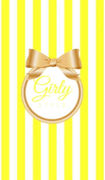 [LINE着せ替え] Girly Style-GOLDStripes10の画像1