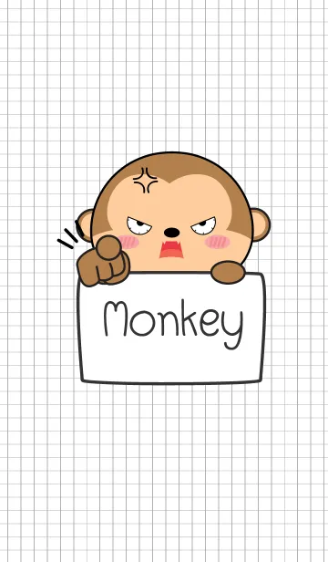 [LINE着せ替え] Simple Angry Monkey (jp)の画像1