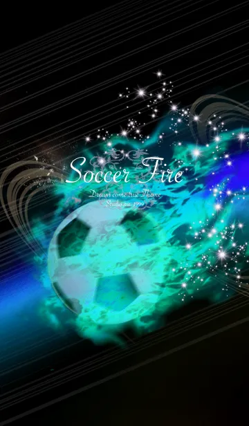 [LINE着せ替え] サッカー 〜Soccer Fire〜blueの画像1