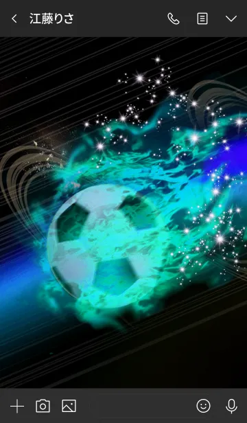 [LINE着せ替え] サッカー 〜Soccer Fire〜blueの画像3