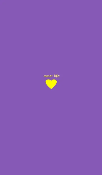 [LINE着せ替え] sweet life heart :)purple yellowの画像1