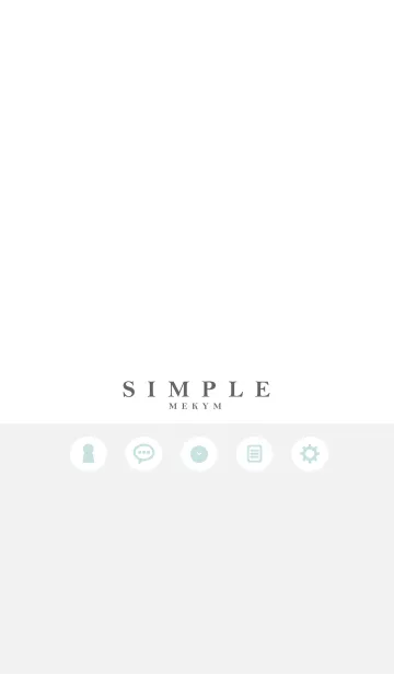 [LINE着せ替え] SIMPLE ICON WHITE. 15 -MEKYM-の画像1