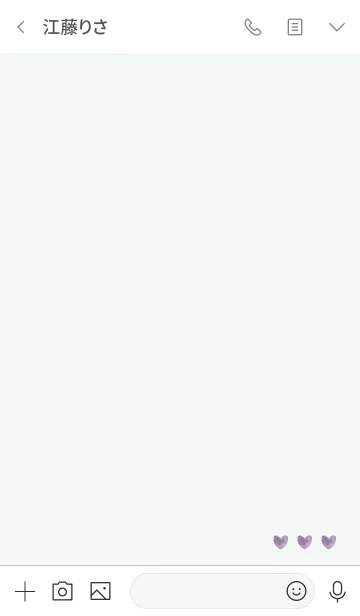 [LINE着せ替え] グレー : 恋愛運の水彩ハートの画像3