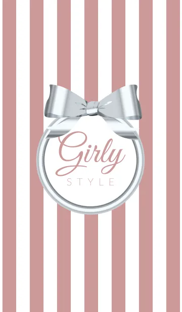 [LINE着せ替え] Girly Style-SILVERStripes13の画像1