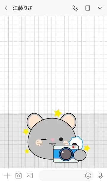 [LINE着せ替え] Minamal Gray Mouse Theme (jp)の画像3