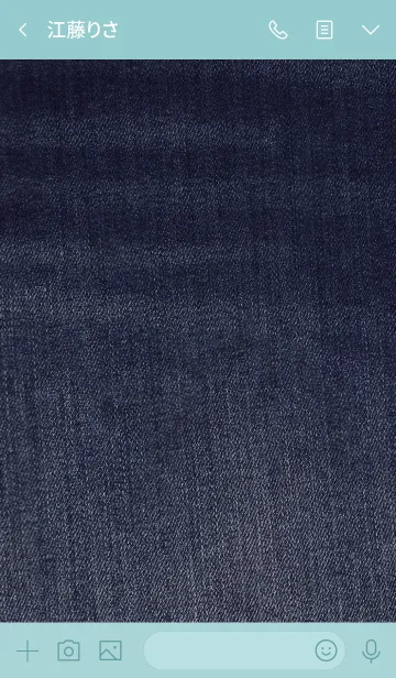 [LINE着せ替え] デニム-グリーン-の画像3