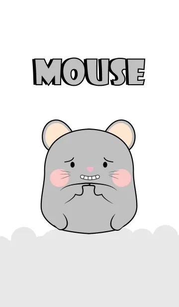 [LINE着せ替え] Love Cute Cute Gray Mouse (jp)の画像1