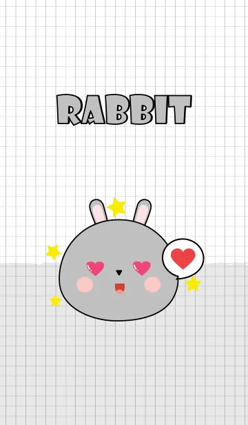 [LINE着せ替え] Minamal Gray Rabbit Theme (jp)の画像1