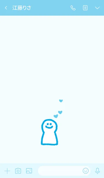 [LINE着せ替え] Simple Drawing Blueの画像3