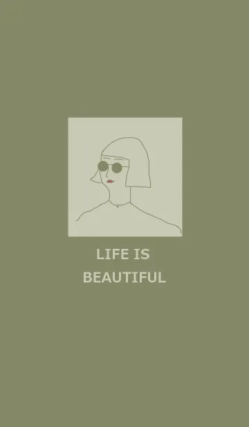 [LINE着せ替え] LIFE IS BEAUTIFUL =khaki=の画像1