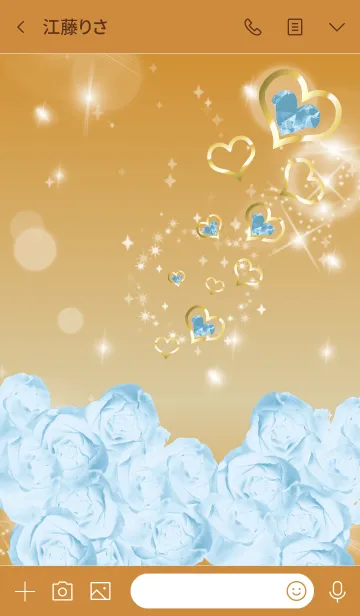 [LINE着せ替え] オレンジ : 誕生石6月のムーンストーンの画像3