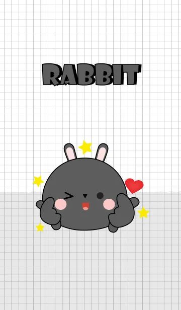 Minamal Black Rabbit Theme (jp)の着せ替えメイン画像