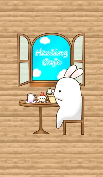 [LINE着せ替え] 癒しのカフェでのんびりの画像1