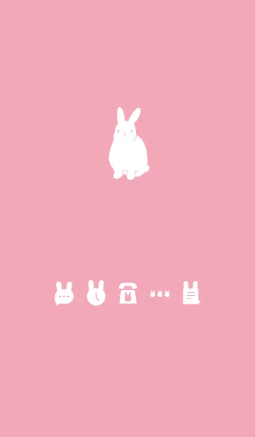 [LINE着せ替え] うさぷる〜ピンクの画像1