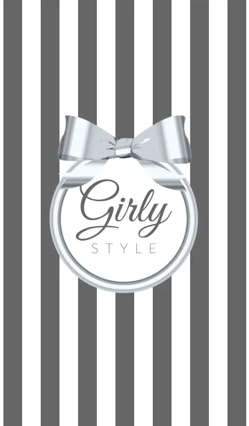 [LINE着せ替え] Girly Style-SILVERStripes15の画像1