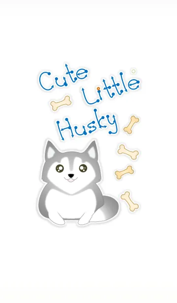 [LINE着せ替え] Cute Little Husky 2！ (White V.1)の画像1