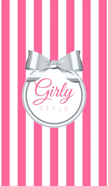 [LINE着せ替え] Girly Style-SILVERStripes16の画像1