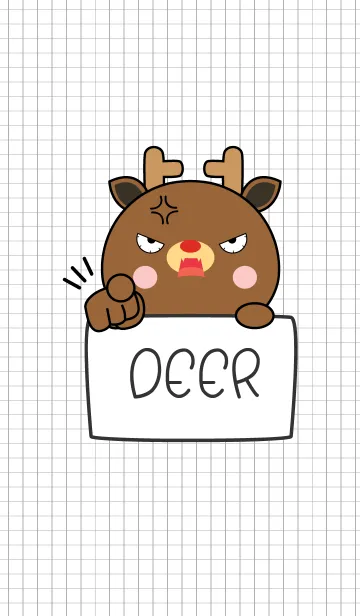 [LINE着せ替え] Simple Angry Deer (jp)の画像1