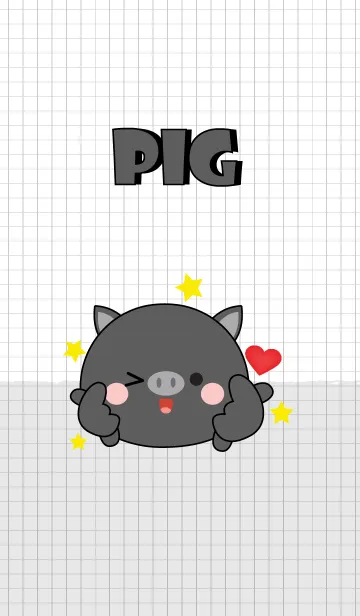 [LINE着せ替え] Minamal Black Pig Theme (jp)の画像1