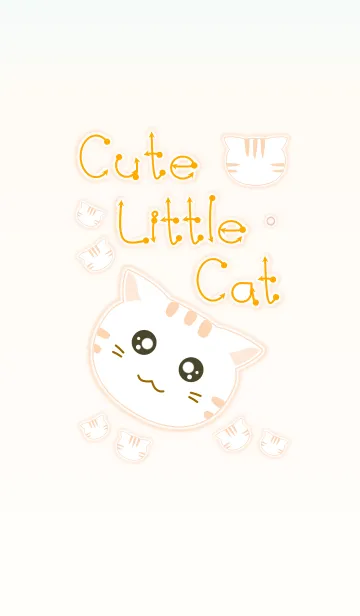 [LINE着せ替え] Cute Little Cat！ (Beige V.4)の画像1