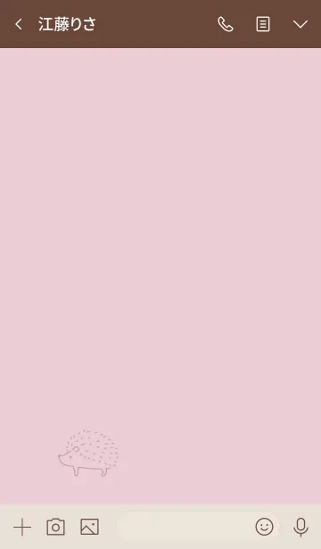 [LINE着せ替え] ゆるハリネズミ*ピンクの画像3
