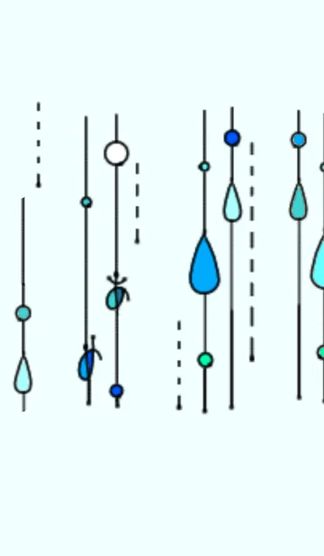 [LINE着せ替え] 雨の線の画像1