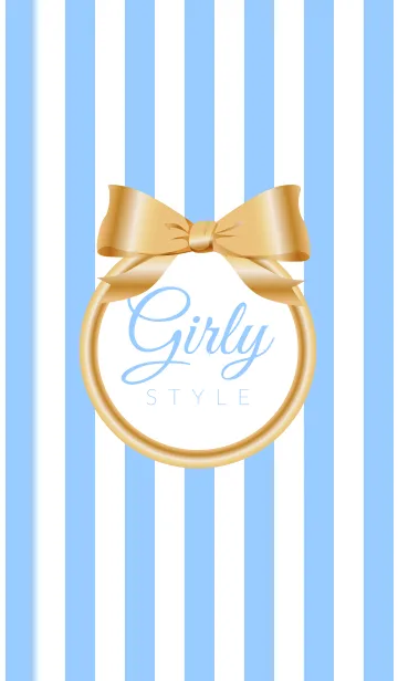 [LINE着せ替え] Girly Style-GOLDStripes17の画像1