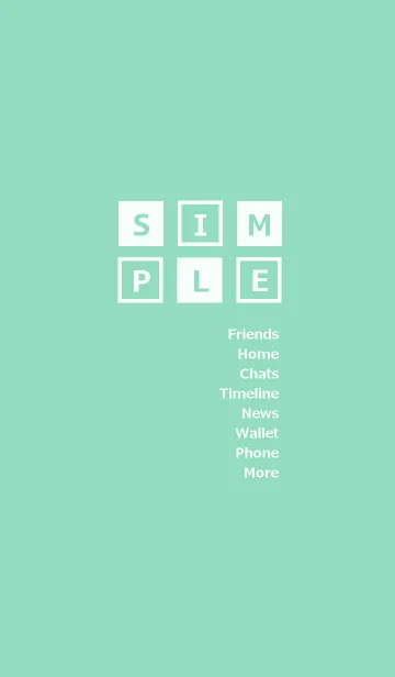 [LINE着せ替え] SIMPLE BOX =mint green=の画像1