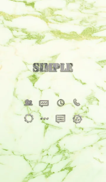 [LINE着せ替え] 大理石柄 SIMPLE MARBLE Greenの画像1