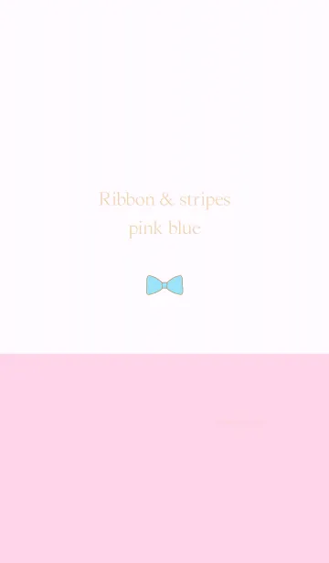 [LINE着せ替え] Ribbon ＆ stipes pink blueの画像1