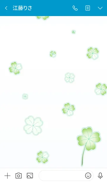 [LINE着せ替え] My Lucky Clover 2！ (Blue V.2)の画像3