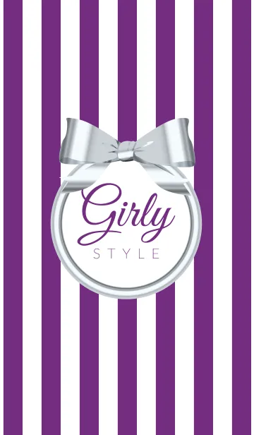 [LINE着せ替え] Girly Style-SILVERStripes18の画像1