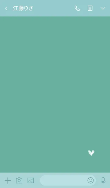 [LINE着せ替え] ミントカラーとゆるハートの画像3