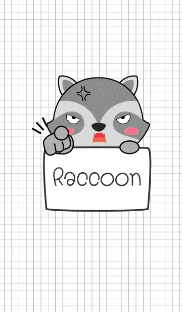 [LINE着せ替え] Simple Angry Raccoon (jp)の画像1