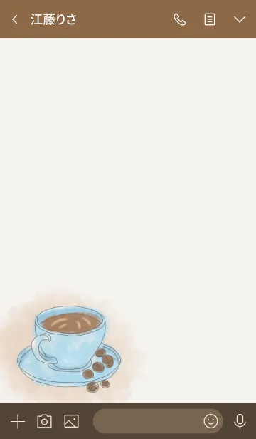 [LINE着せ替え] Watercolor coffee themeの画像3