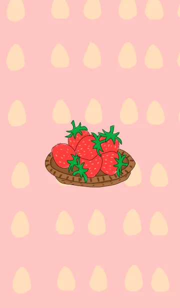 [LINE着せ替え] Minimal strawberry themeの画像1