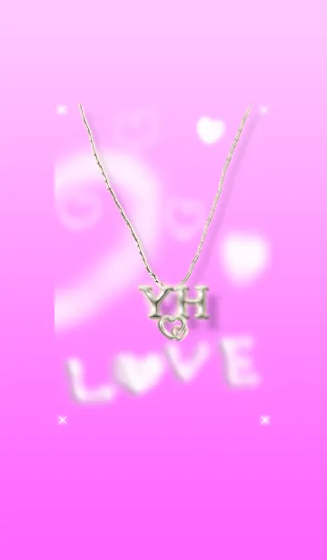 [LINE着せ替え] イニシャル Y＆H(ピンク2)右側の画像1