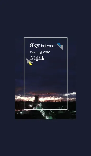 [LINE着せ替え] 夜と夕方の間の空の画像1