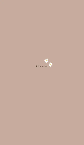 ベージュと白いお花。の着せ替えメイン画像
