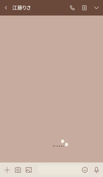 [LINE着せ替え] ベージュと白いお花。の画像3
