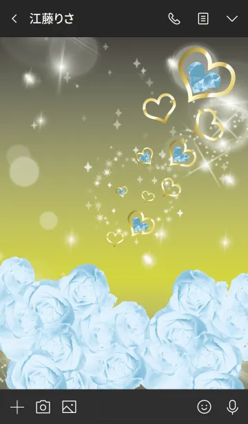 [LINE着せ替え] 黒と黄色 : 誕生石6月のムーンストーンの画像3